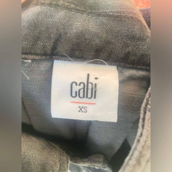 CABI  women’s Tuesday Topper Charcoal Velvet Shirt Jacket sz XS preloved 
#3730 - Picture 8 of 8